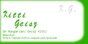 kitti geisz business card